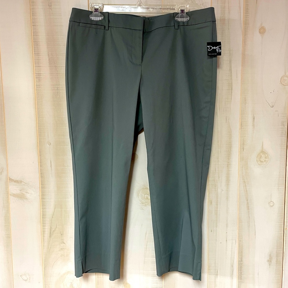 NWT The Limited Gray Drew Fit Capri Trouser Pants Sz 12